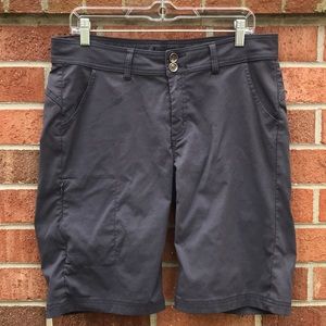 PrAna Gray Stretch Athletic Hiking Shorts sz 12